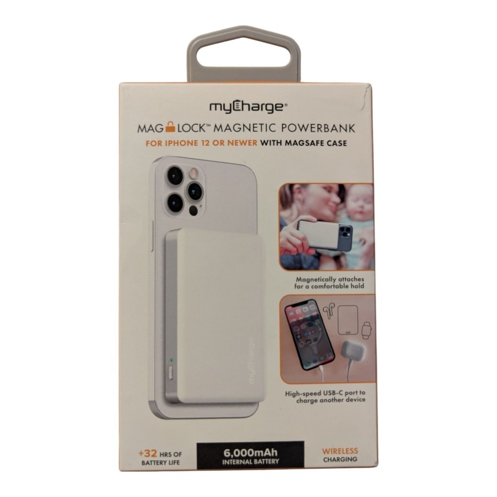 C4. MyCharge Maglock Magnetic Power Bank 6000mAh For iPhone 12 Or Recent Models